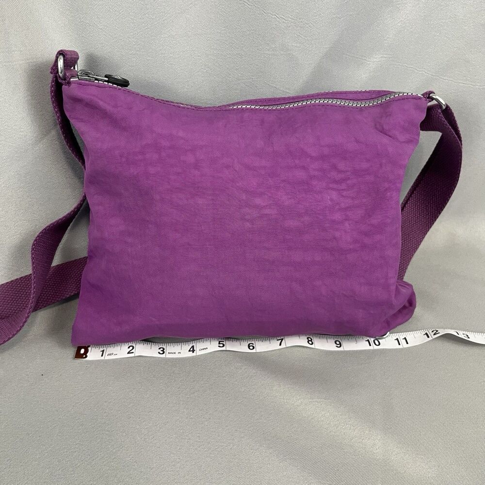 Kipling Bag Purse Purple Plum Crinkled Nylon‎ Crossbody Shoulder Bag - Picture 3 of 6